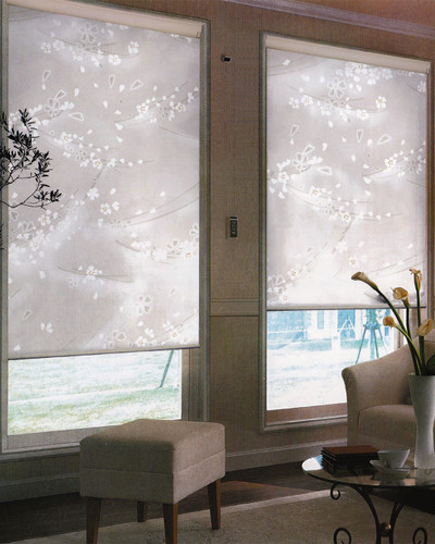 پرده شید طرح شکوفه