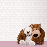 دکوراسیون اتاق خواب کودک با ترکیب کاغذ دیواری طرح قلبهای پاستلی