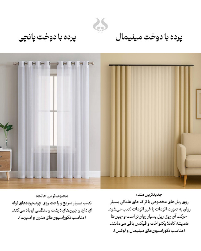 تفاوت پرده پانچی و مینیمال