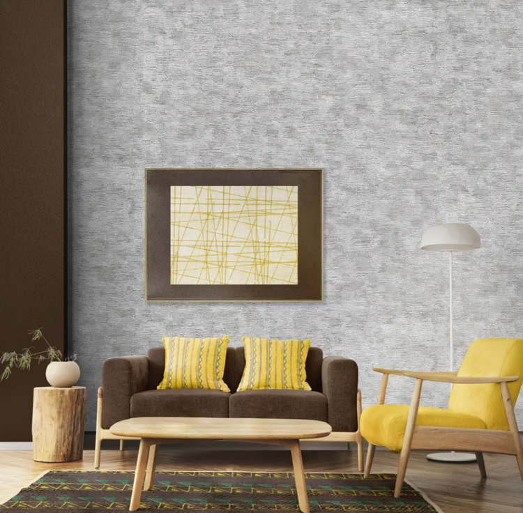 آلبوم کاغذدیواری بافتدار در سه طیف طوسی نوکمدادی عمیق، طوسی روشن مدرن و نقرهای صیقلی با درخشش ابریشمی