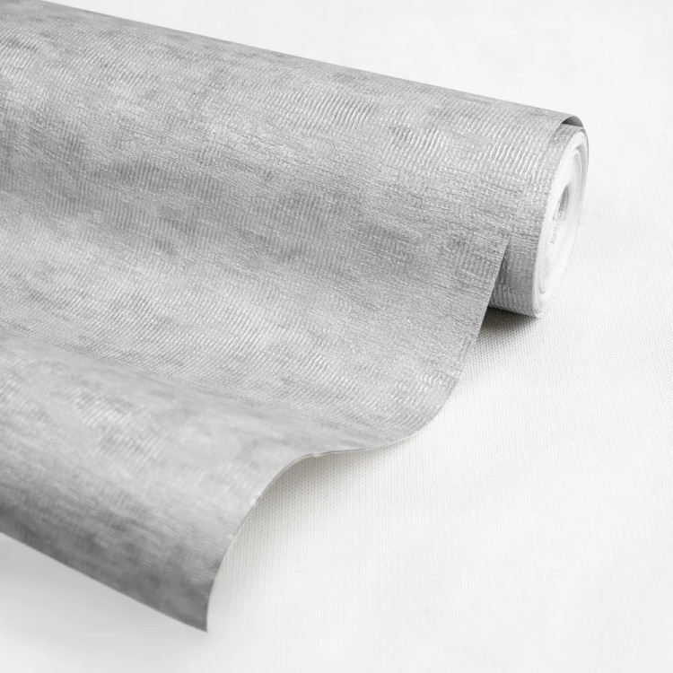 آلبوم کاغذدیواری بافتدار در سه طیف طوسی نوکمدادی عمیق، طوسی روشن مدرن و نقرهای صیقلی با درخشش ابریشمی