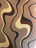 کاغذ دیواری PVC مدرن طرح هندسی اسنکی / شکلاتی