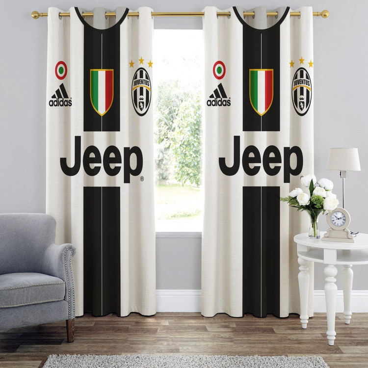 پرده چاپی مدل پانچی طرح یوونتوس با لوگوی JEEP