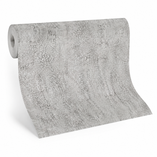 کاغذ دیواری PVC طرح مدرن / کرم طوسی