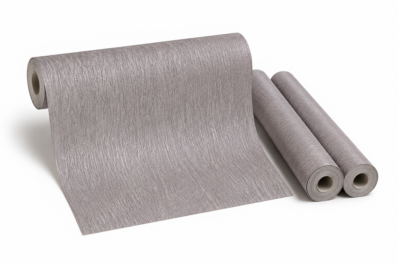 کاغذ دیواری PVC طرح مدرن / طوسی نقره ای