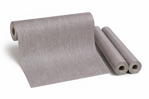 کاغذ دیواری PVC طرح مدرن / طوسی نقره ای