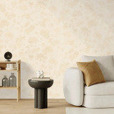 کاغذدیواری بافت دار طرح وینتیج / کرم طلاکوب